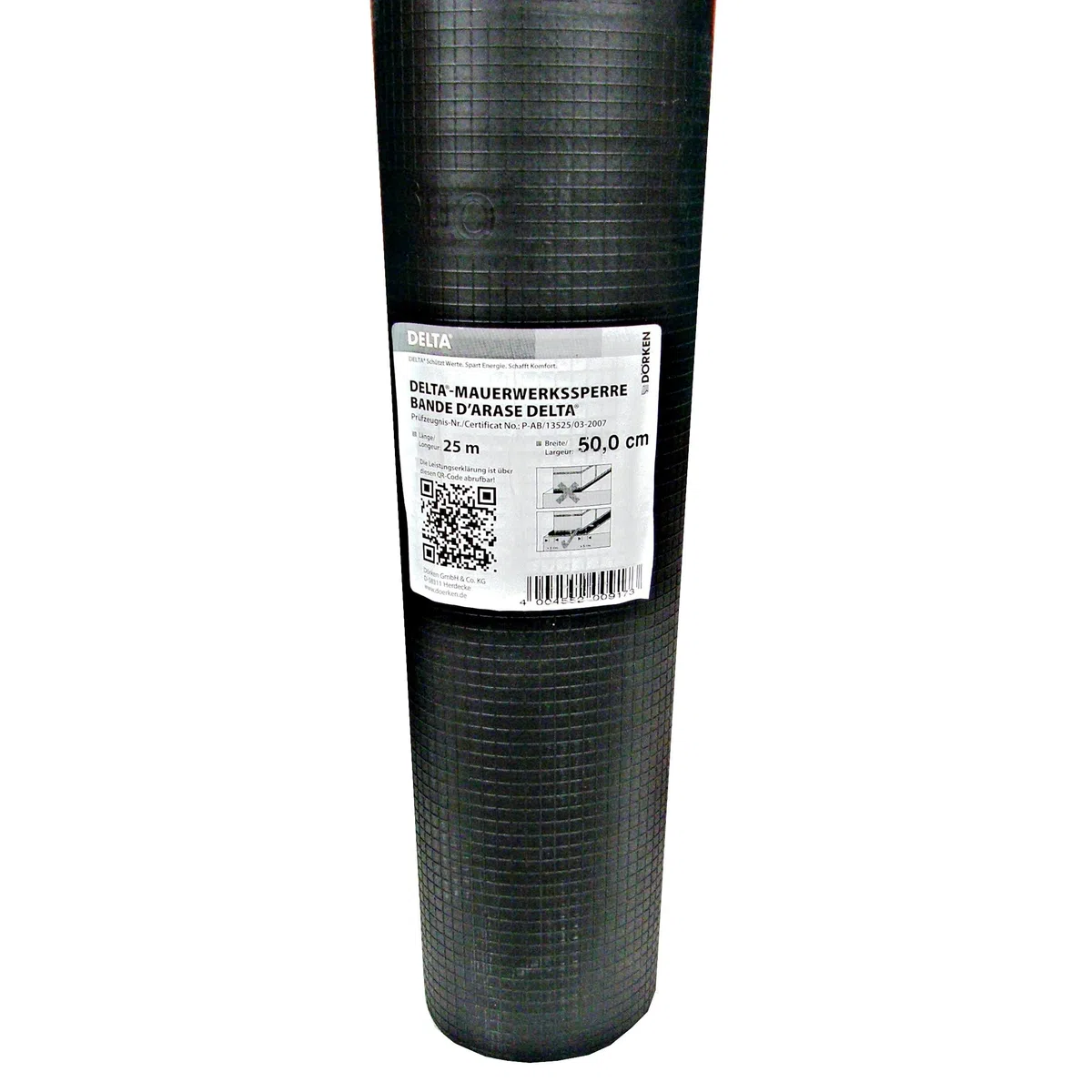 Dörken Delta-Mauerwerkssperre, 50 cm x 25 m, Schwarz