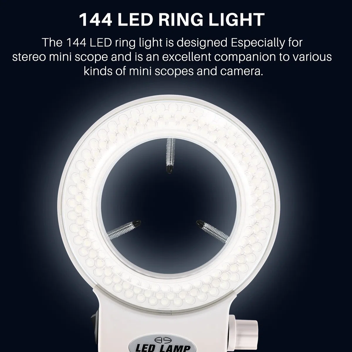144LEDs Ringlicht Ringleuchte Fuer Mikroskop Microscope Lampe Licht 6000K 0-100% Einstellbar