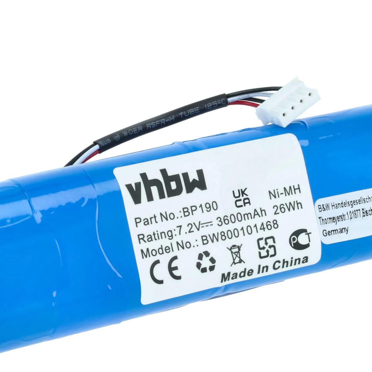 vhbw Akku kompatibel mit Fluke Scopemeter 199C, 215, 215C, 215C-S, 225, 225C Oszilloskop, Messgerät (3600mAh, 7,2V, NiMH)