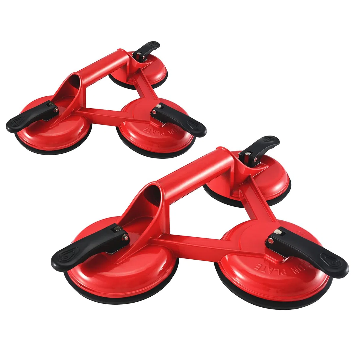 Glassauger - 3 fach Vakuum Saugheber 170 kg Aluminium pulverbeschichtet - 2er Set