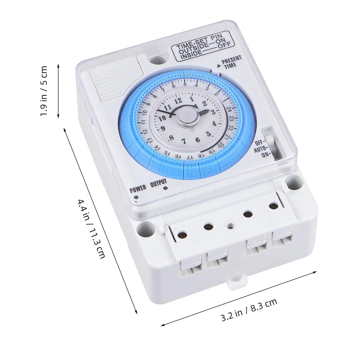 Garneck Mechanische Zeitschaltuhr 12 V mit Präzisem Mechanischem Timer Energiesparend und Leicht zu Reinigen für Küche und Zuhause im Einfachen Design Auspc