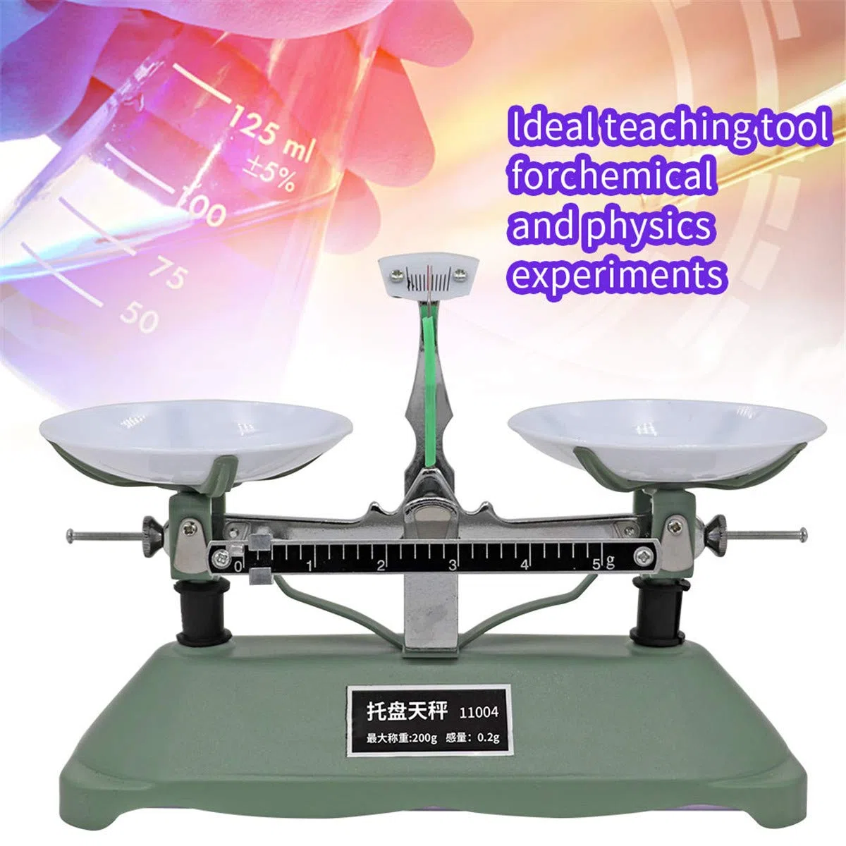 200g Mechanische Waage, Paletten Waage mit 5 g 10 g 20 g 50 g 100g Laborkalibriergewicht