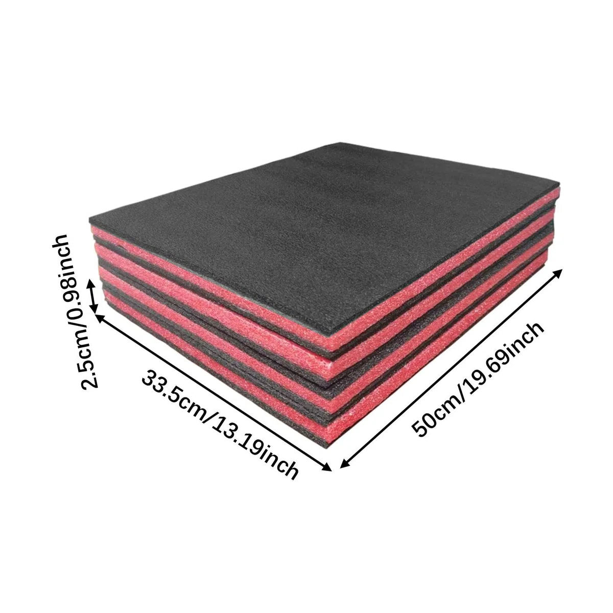 4 Stück Defined Toolbox Schaumstoffeinlagen-Set, Schaumstoffeinlagen für Koffer, Schaumstoffeinlage, Cut and Peel Schaumstoff für Werkzeugkoffer, Flightcases, Werkzeugaufbewahrung, 50 x 33 cm