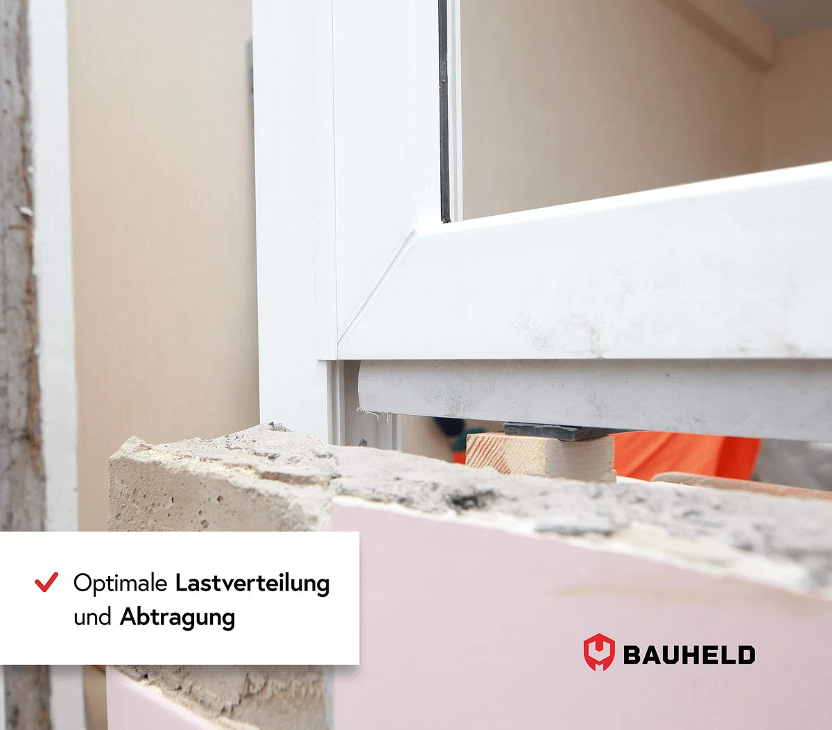 BAUHELD Verglasungsklötze 24x100mm - Set 300 Stück - Fenster-Abstandshalter aus stabilem Kunststoff - Unterleg-Keile mit Feinriffelungen - Als Fensterkeile, Unterlegplatten, Ausgleichsplättchen