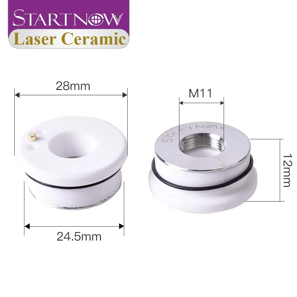 Startnow Laser-Keramik-Düsenhalter, 28 mm, 32 mm, KT B2 CON für Precitec WXS HANS Raytools, Faserlaserschneidemaschine, Düsenhalter, Teile (5 Stück, A-28 mm (Precitec))