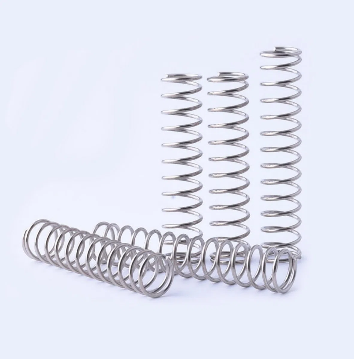 Druckfeder, Edelstahl, 1 mm x 5 mm x 60 mm, 1 mm Draht Durchmesser, 5 mm OD, 60 mm freie Länge, 10 Stück
