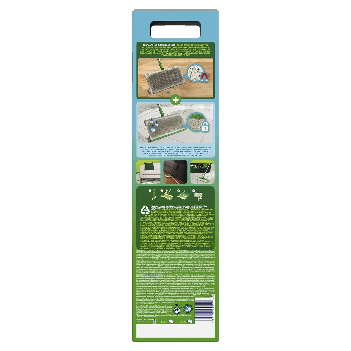 Swiffer Bodenreiniger Starter Kit mit 9+3 Nachfüllungen