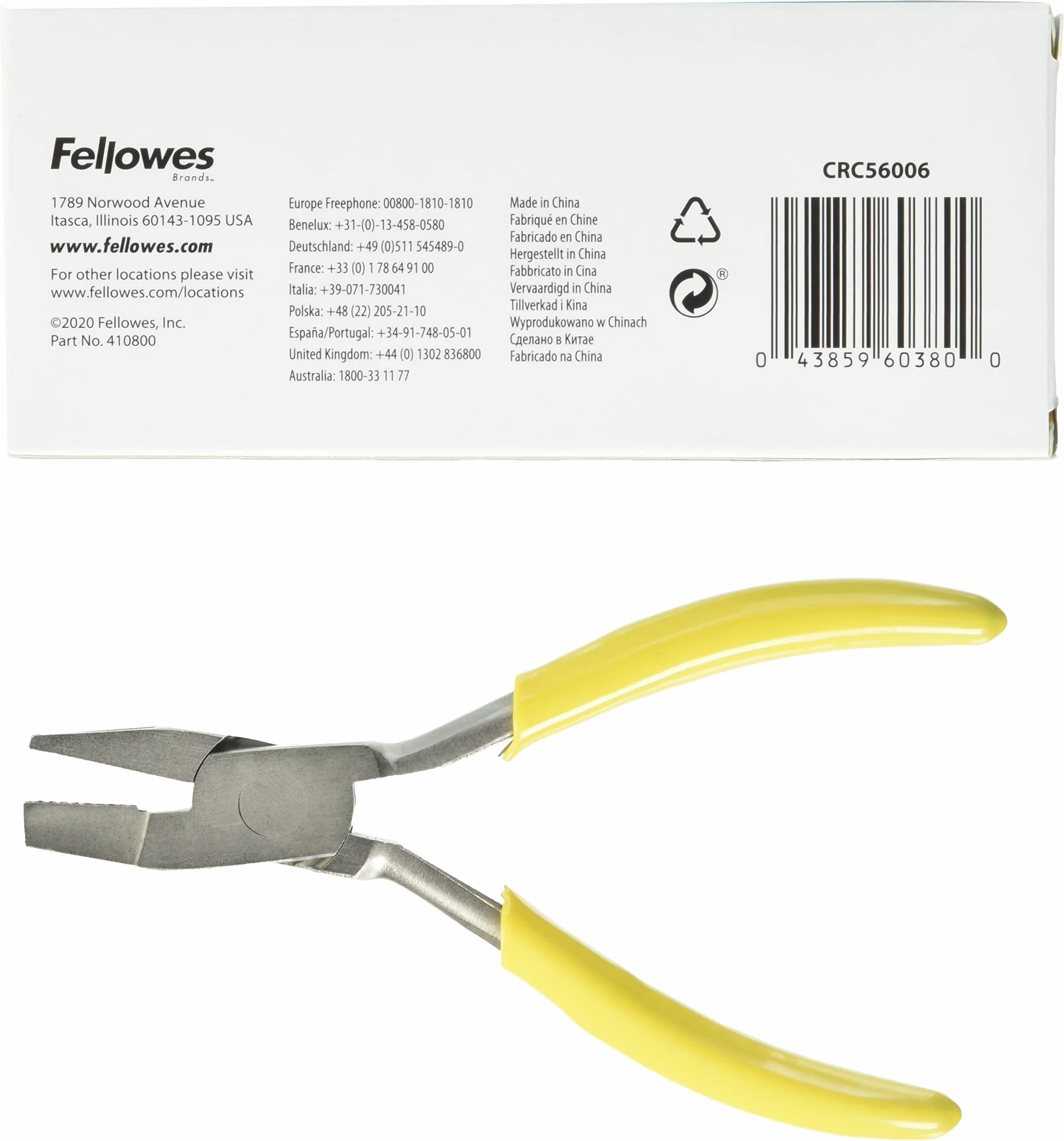 Fellowes 5600601 – Schneiden und Biegen Zange für Bindung, verschiedene Farben