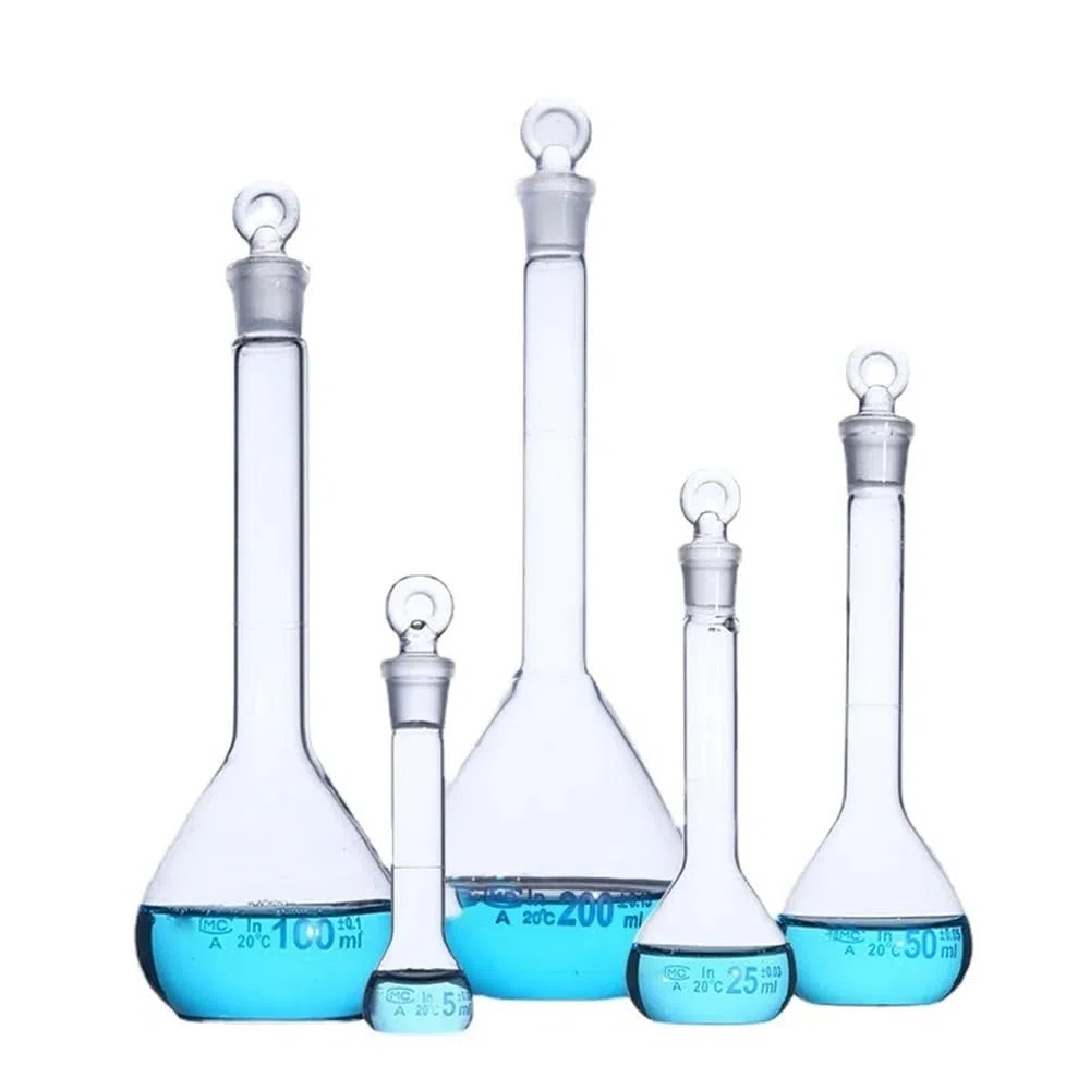 1 Teile/los 5ml Bis 1000ml Verschiedene Kapazität Klarglas Messkolben Mit Stopfen(5ml 2pcs)