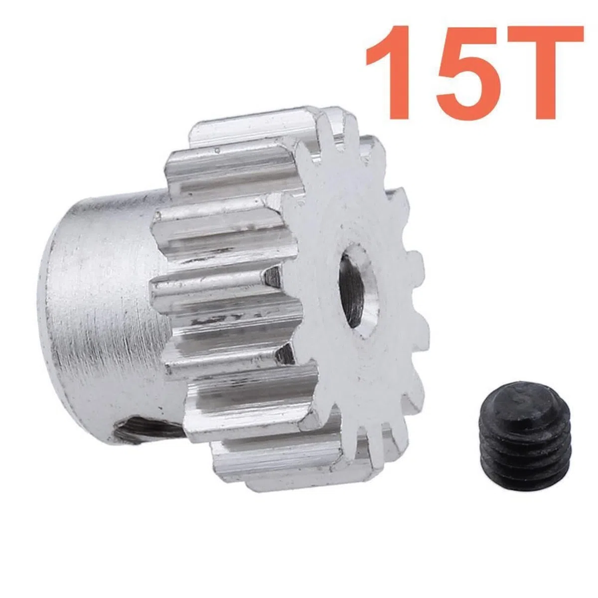 Ritzel-Zahnradsatz, Ritzel, 1 Stück, 15 Zähne, Stirnrad, 0,7 Modul, 15 T, Stahlmetall, Motorritzel, 2,2 mm Bohrungswelle, Motorstufen-Stirnrad, Bohrungswelle(Sliver)