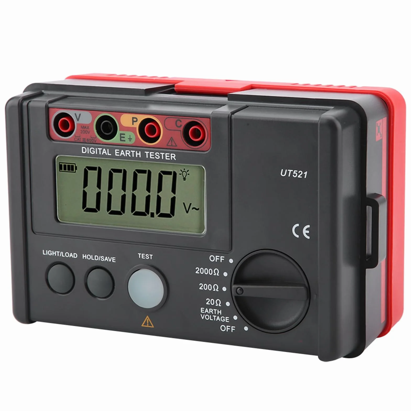UT521 Earth Tester Erdungswiderstandstester Ohmmeter mit Aufbewahrungsbehälter 50 Hz / 60 Hz
