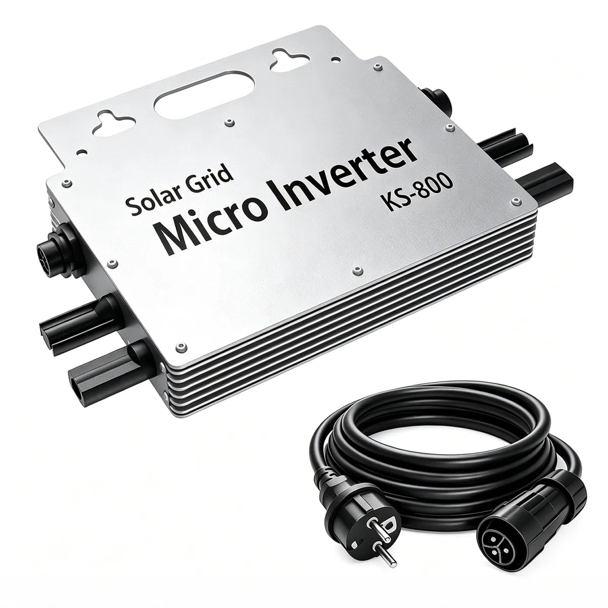 Mikro-Wechselrichter 800W mit AC-Kabel, MPPT Solar-Netzeinspeisung, Plug & Play, WiFi APP Überwachung, für Balkonkraftwerk