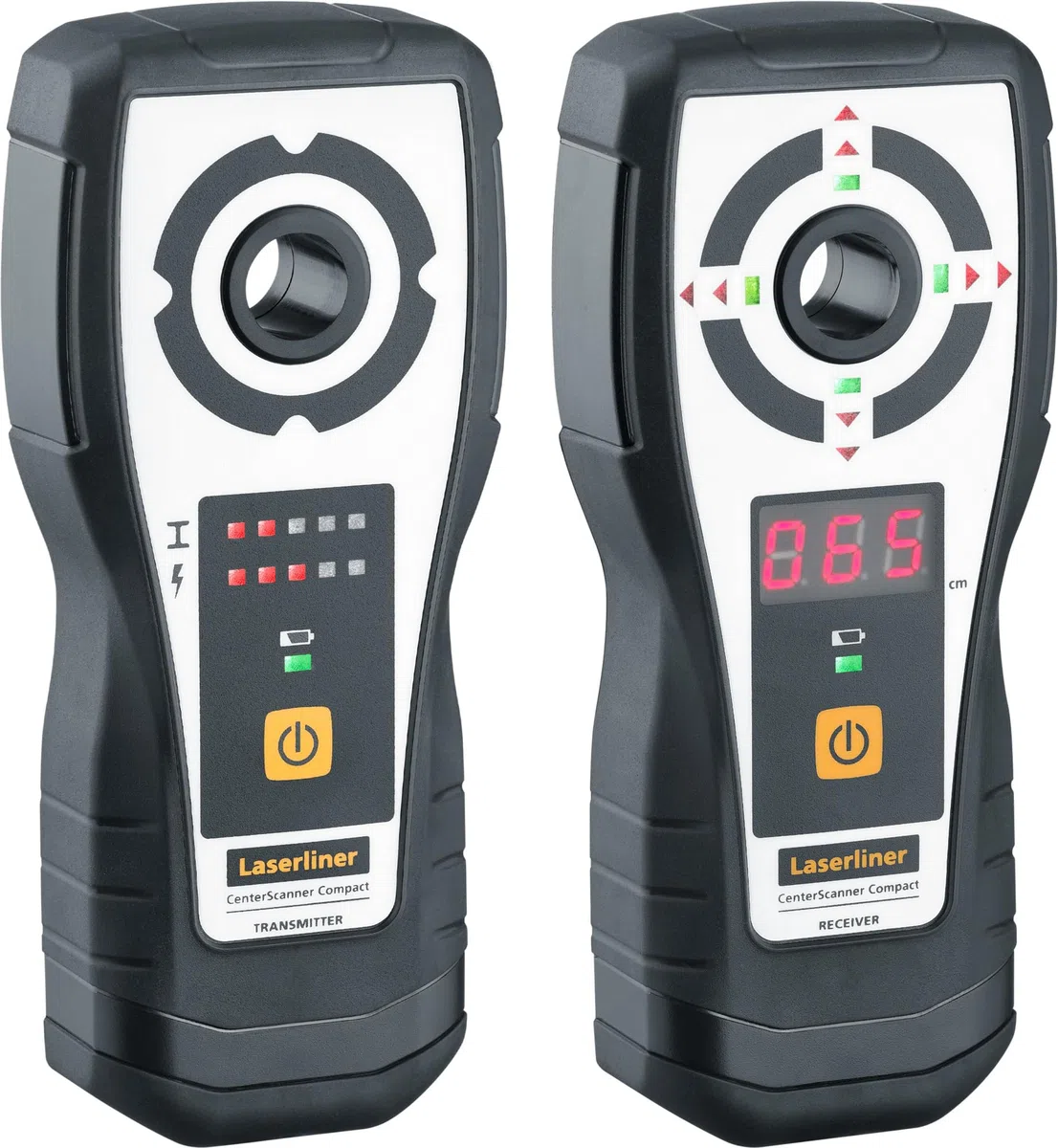 Laserliner Bohrführungsgerät, CenterScanner Compact, Sender & Empfänger | Präzise Bohrhilfe zur Bestimmung von Ein- & Austrittspunkten bei Wand- und Deckenbohrungen, Tiefenmessung bis 150 cm