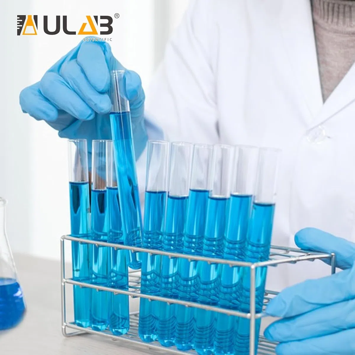 ULAB Scientific Reagenzglas-Gestell, Edelstahl, Aluminium-Material UTR1009 1