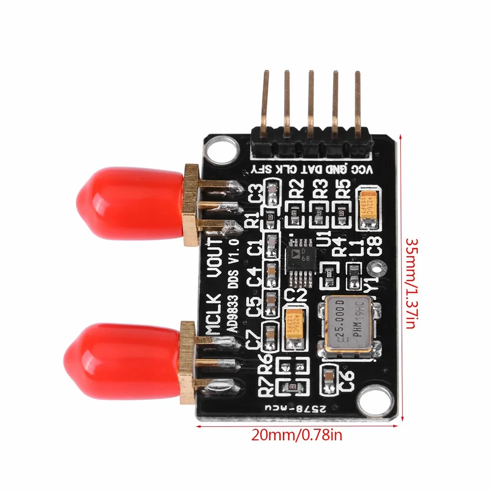 AD9833 DDS Signal Generator Modul 0 MHz bis 12,5 MHz Quadrat/Dreieck/Sinuswelle