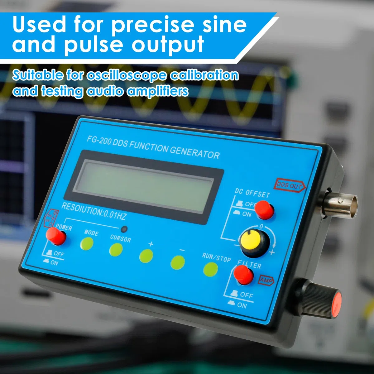 FG-200 DDS Function Generator 1-500kHz USB Ultra Genauigkeit Stabilität 140 x 80 x 26 mm Frequenzgenerator mit Schumann Wellengenerator Funktionssignalgenerator Signalgenerator Funktionsgenerator