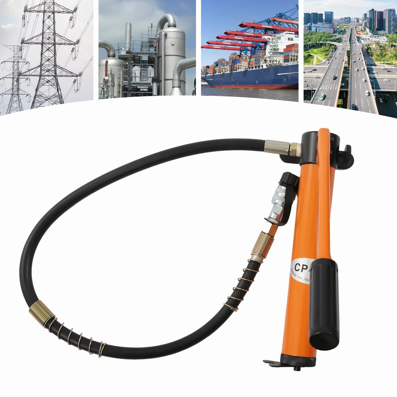Manuelle Hydraulikpumpe Handpumpe Schlauchkupplung für Hydraulikzylinder Hydraulische Rohrbieger Ölspeicherkapazität 350cc Kompakt und Leichtgewichtig 70Mp