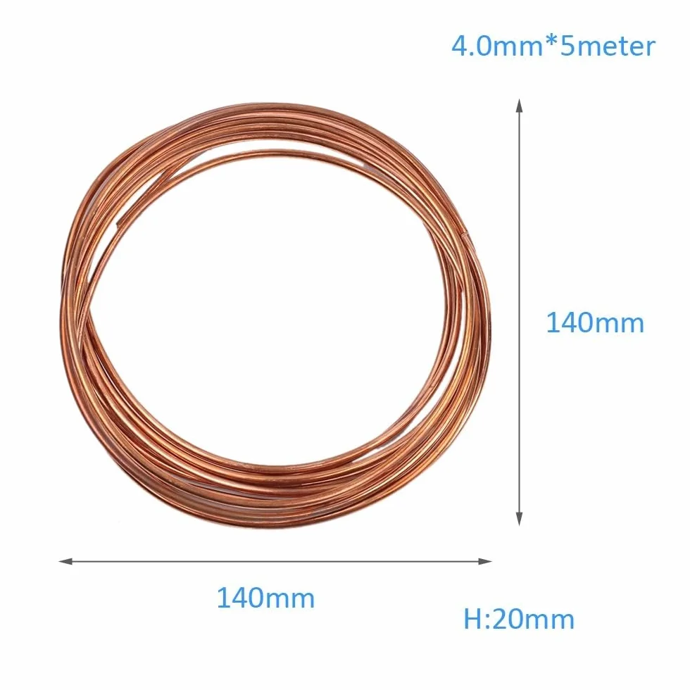 Kupferdraht, Blanker T2 Kupferdraht, ø 0,9mm-4mm, Reiner Basteldraht, Schmuckdraht, Coil Wickeldraht mit Gute Wärmeleitfähigkeit und Korrosionsbeständigkeit