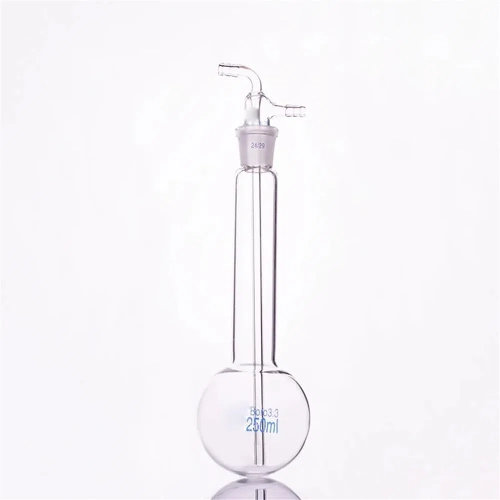 Borosilikatglas-Kühlfalle mit kugelförmigem Mahlmund, 25–100–500 ml, 24/29, Rundboden-Kühlkolben(500mL)