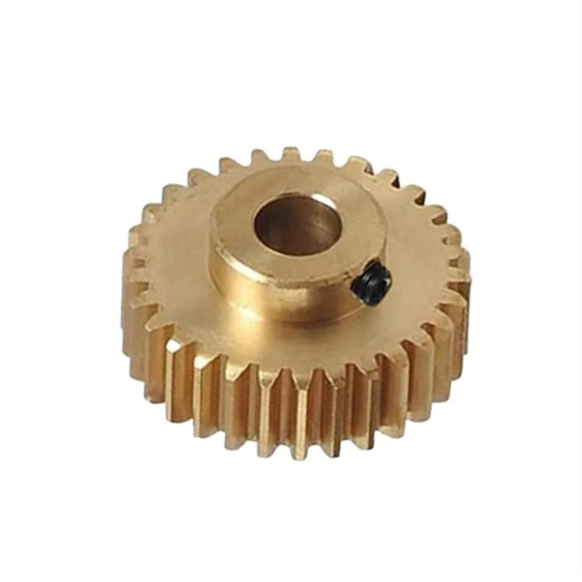 Ritzel, 5 Stück, 0,5 Modul, 16 Zähne, 17 Zähne, 18 Zähne, 19 Zähne, Ritzel, 0,5 m, Kupfer-Stirnrad, 3 mm, 4 mm, 5 mm, Innenloch, Metall, Kupfer-Zahnradbohrung, Welle(Color:3mm Bore,Size:17 Teeth)