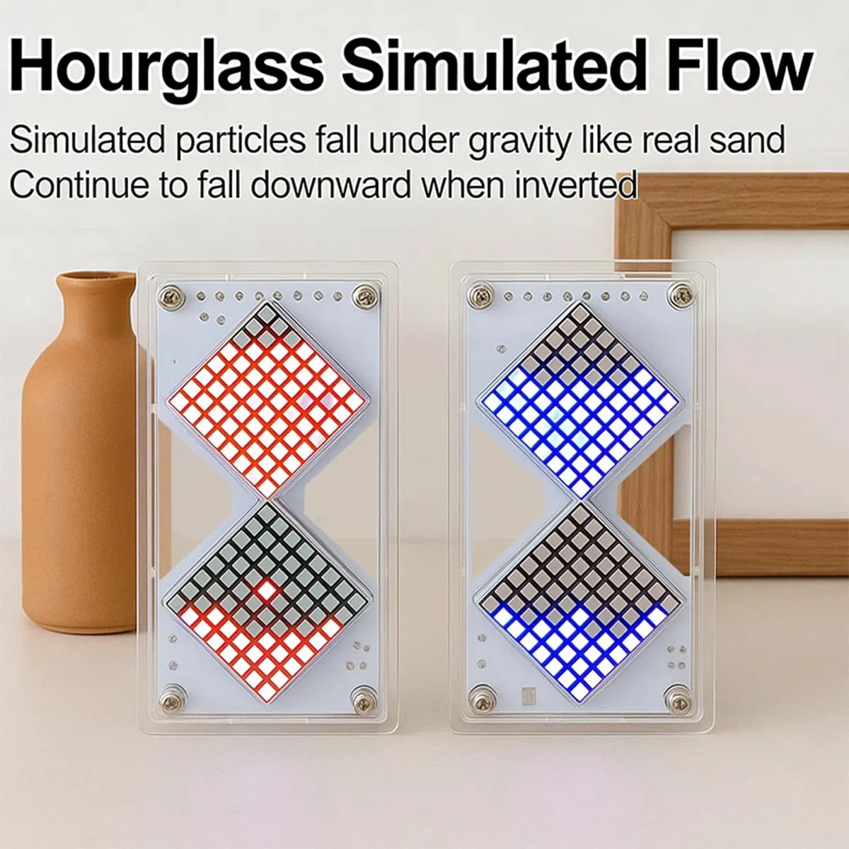 LED Elektronik mit Gravitationserkennung, 1-99-Minuten Timer, Digitale Sanduhr, Dekompressionsspielzeug Technologie, Gravitations Timer