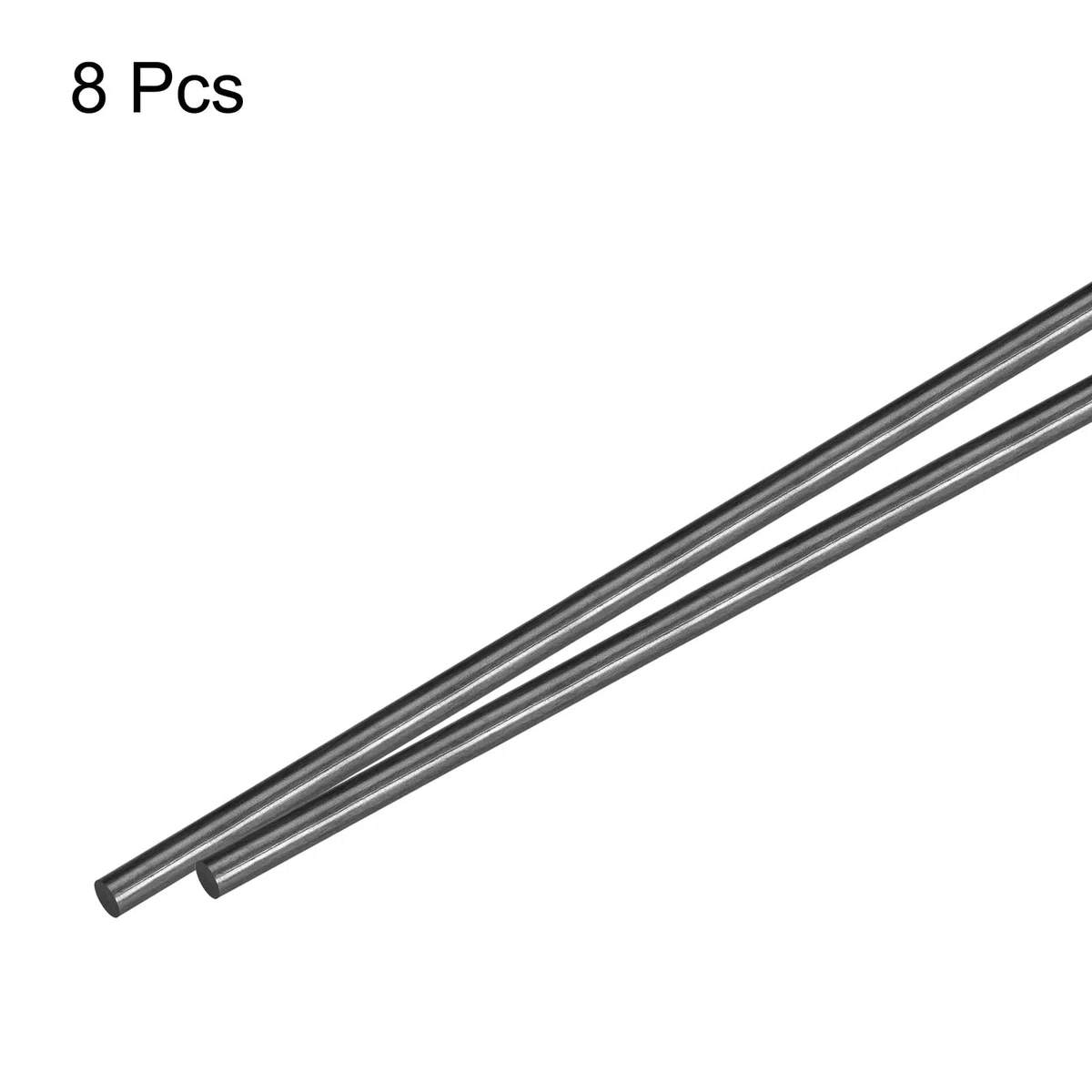 QUARKZMAN Kohlefaserstab, 2mm x 500mm für RC Flugzeug DIY Werkzeug Flügelrohr Quadcopter Arm, Packung mit 8 Stück