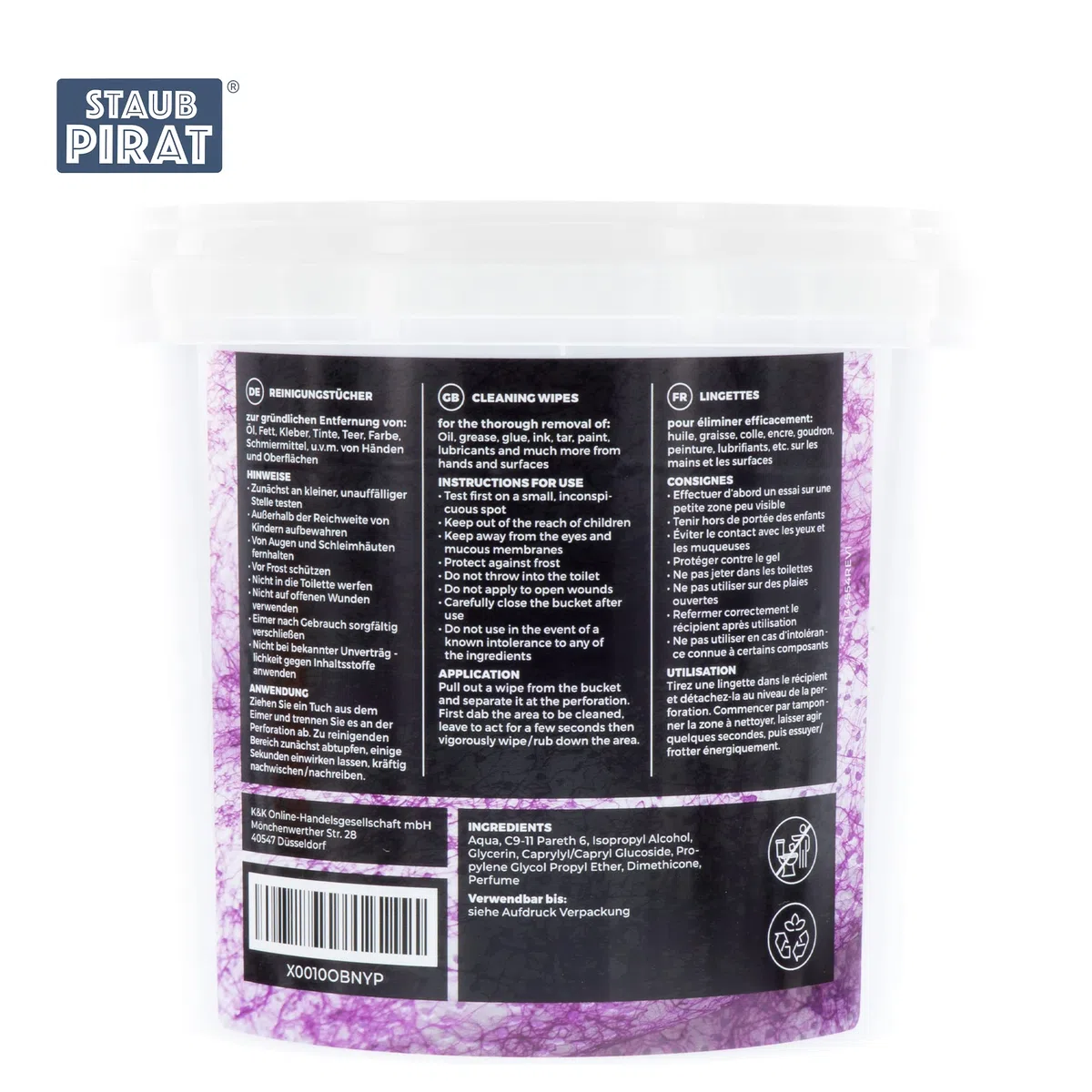70 feuchte Allzweck Reinigungstücher - für Flächen und Hände - Wet wipes universal Feuchttücher - gegen Schmutz, Fett, Flecken, Erde - 2-in-1: mit weicher und rauher Seite