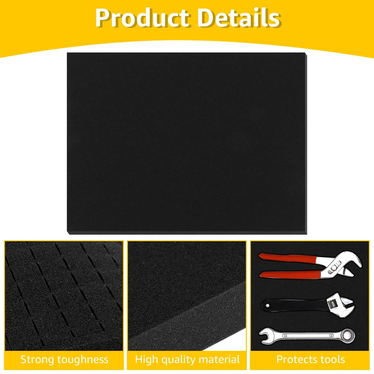 Rasterschaumstoff Würfelschaum, 5 Stück 400 x 300 x 25mm/5 Stück 400 x 300 x 10mm, Kamerakoffer Schaumstoff, Schaumstoffeinlage zum Auseinandernehmen für Schutzkästen, Präzisionsinstrumente
