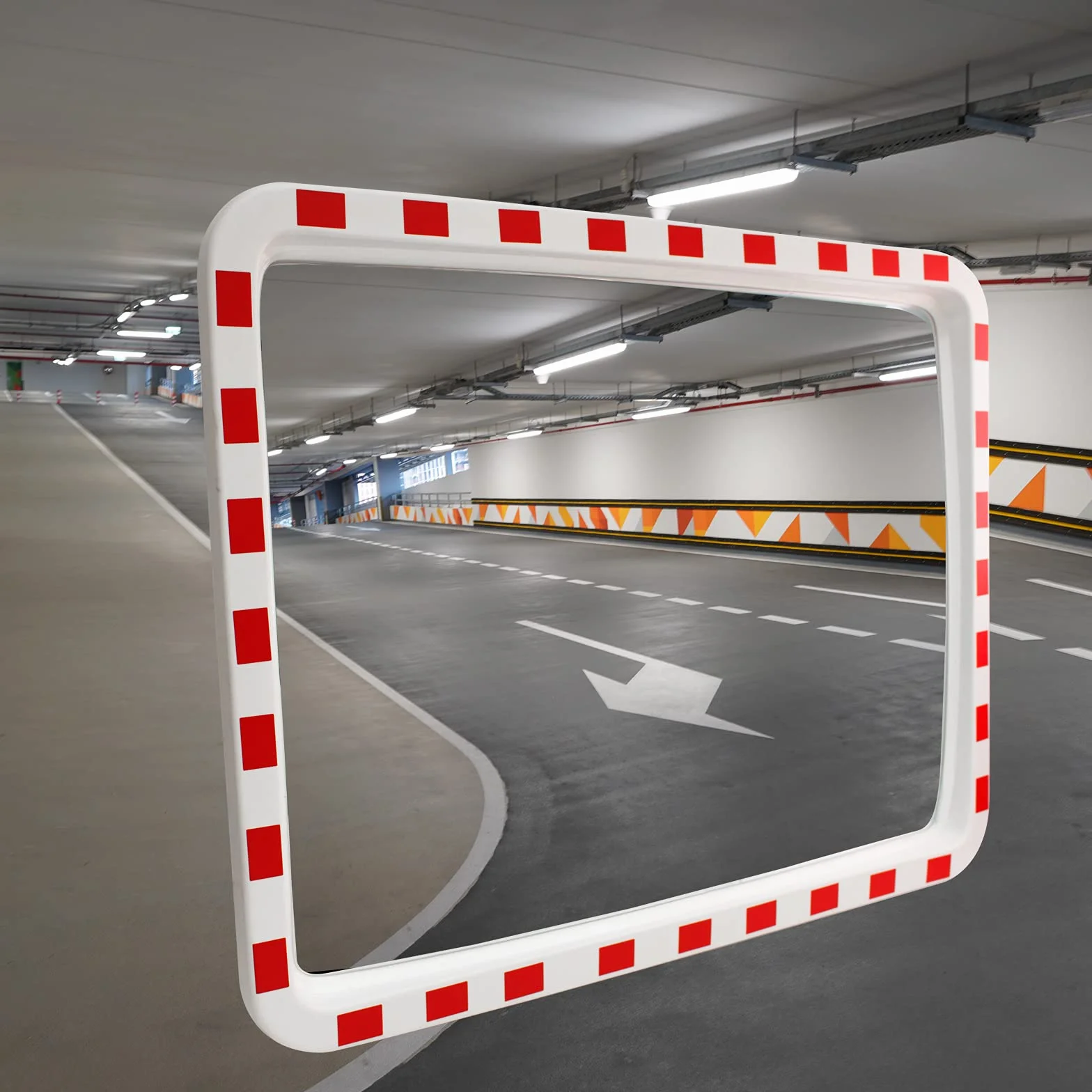 Verkehrsspiegel rechteckig 60 x 80 cm Straße Überwachungsspiegel Sicherheitsspiegel Konvexspiegel außen und innen Weitwinkeleffekt