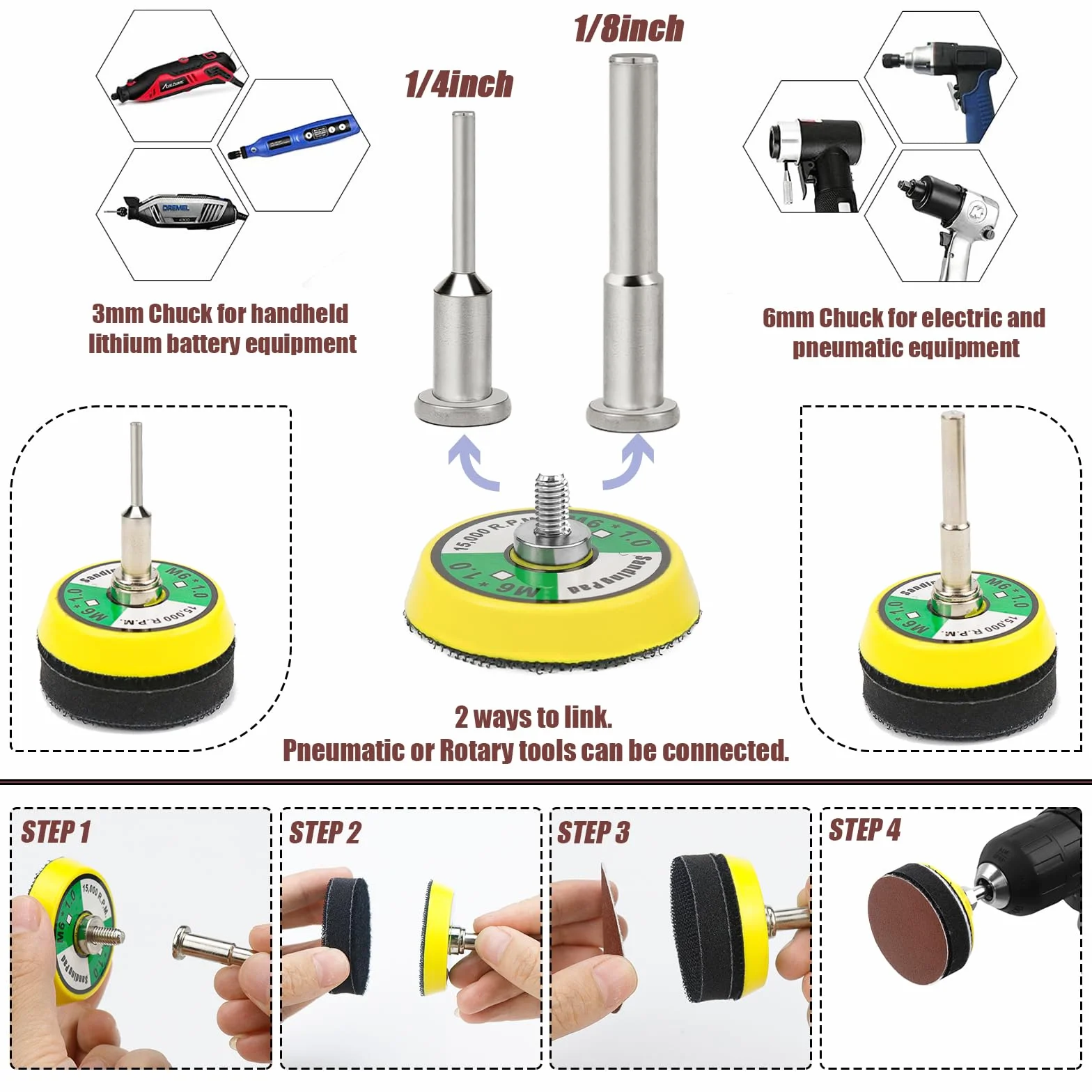 Schleifscheiben Set Schleifscheiben (Auto Polier Set 54 STK)