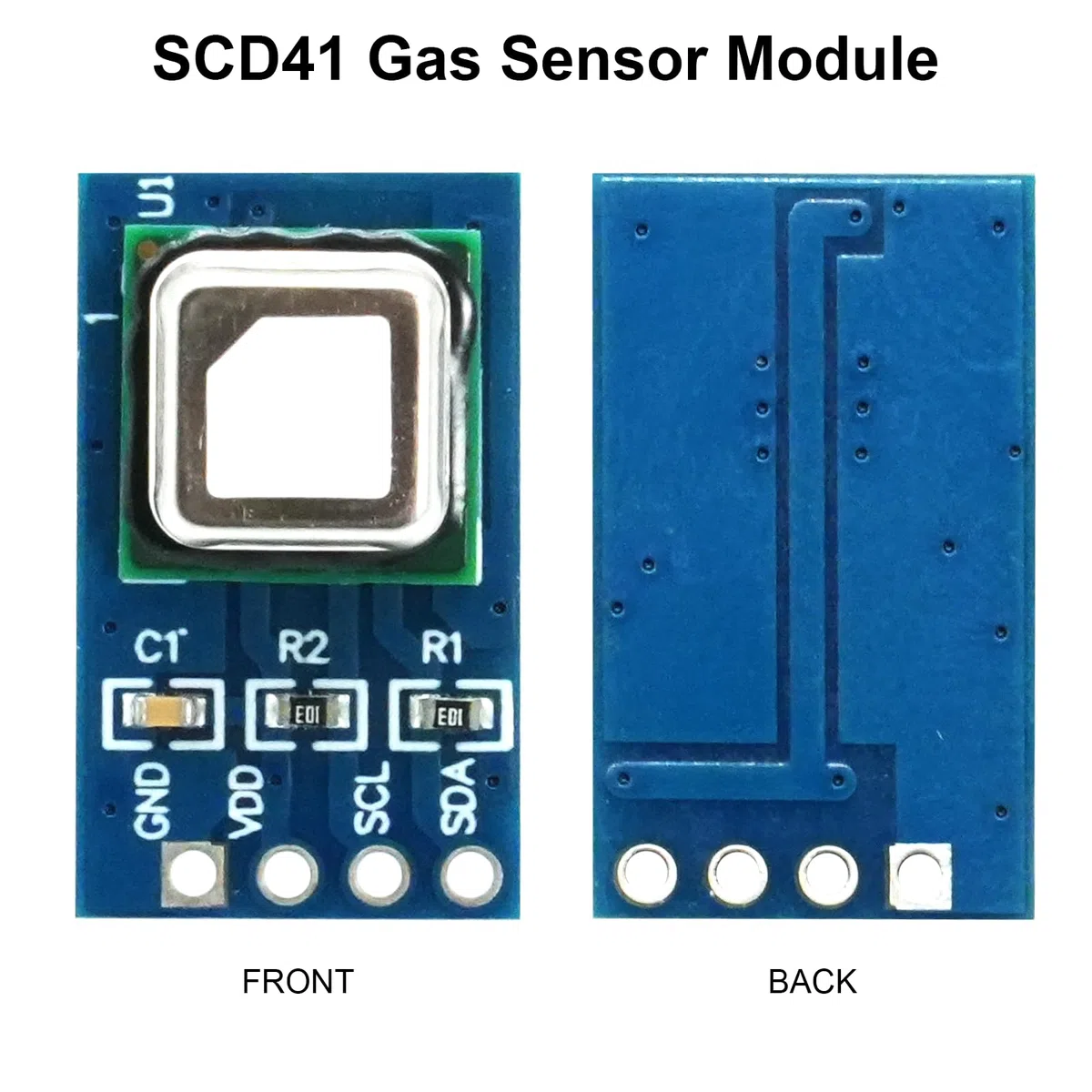 SCD41 SCD41 Gassensormodul Erkennt CO2,Kohlendioxid,QIQIAZI SCD41-Gas Sensor Module, Temperatur und Feuchtigkeit in Einem Sensor mit I2C-Kommunikation