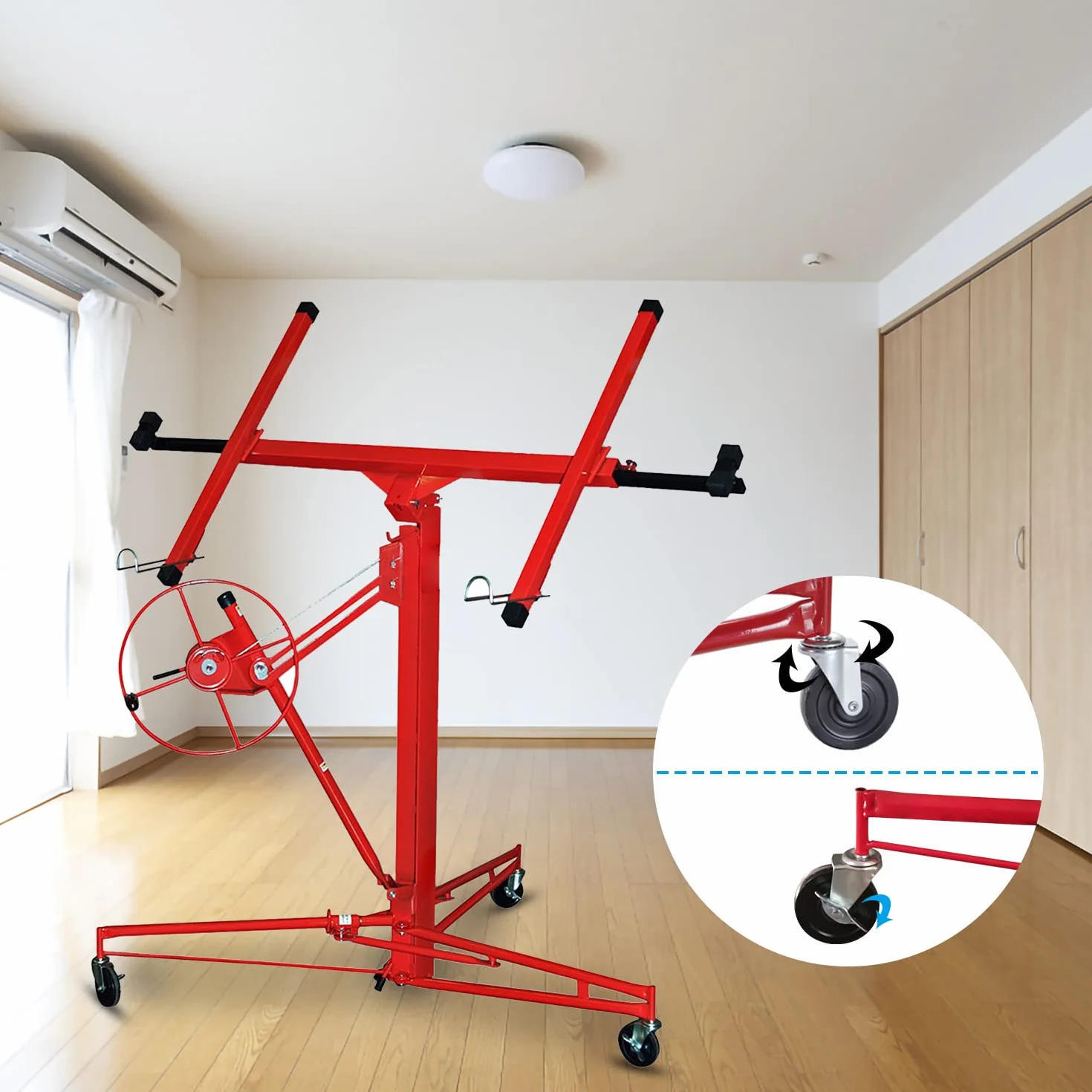 XXL Plattenheber für Rigipsplatten max 290cm Lastarmbreite und 70 kg Traglast,140-350cm Arbeitshöhe höhenverstellbar
