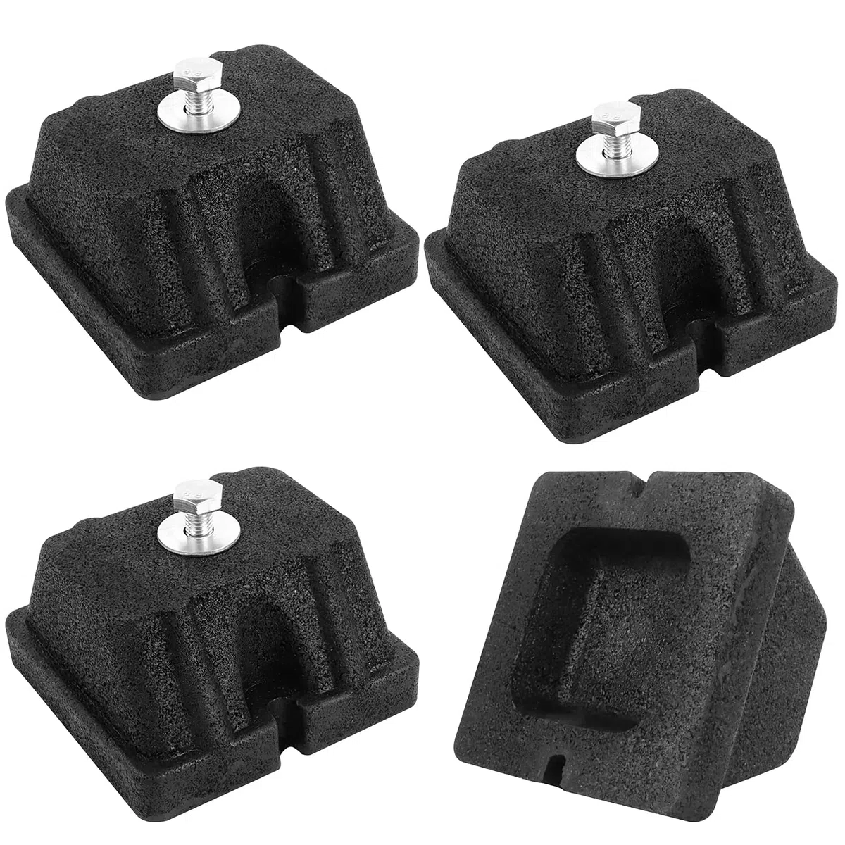 Bodenkonsole Dämpfungssockel 4Stk Set Wärmepumpe Antivibrationsfüße für Klimaanlage im Außenbereich Wärmepumpen 150kg Mindestlast Belastbar 120x120x65mm