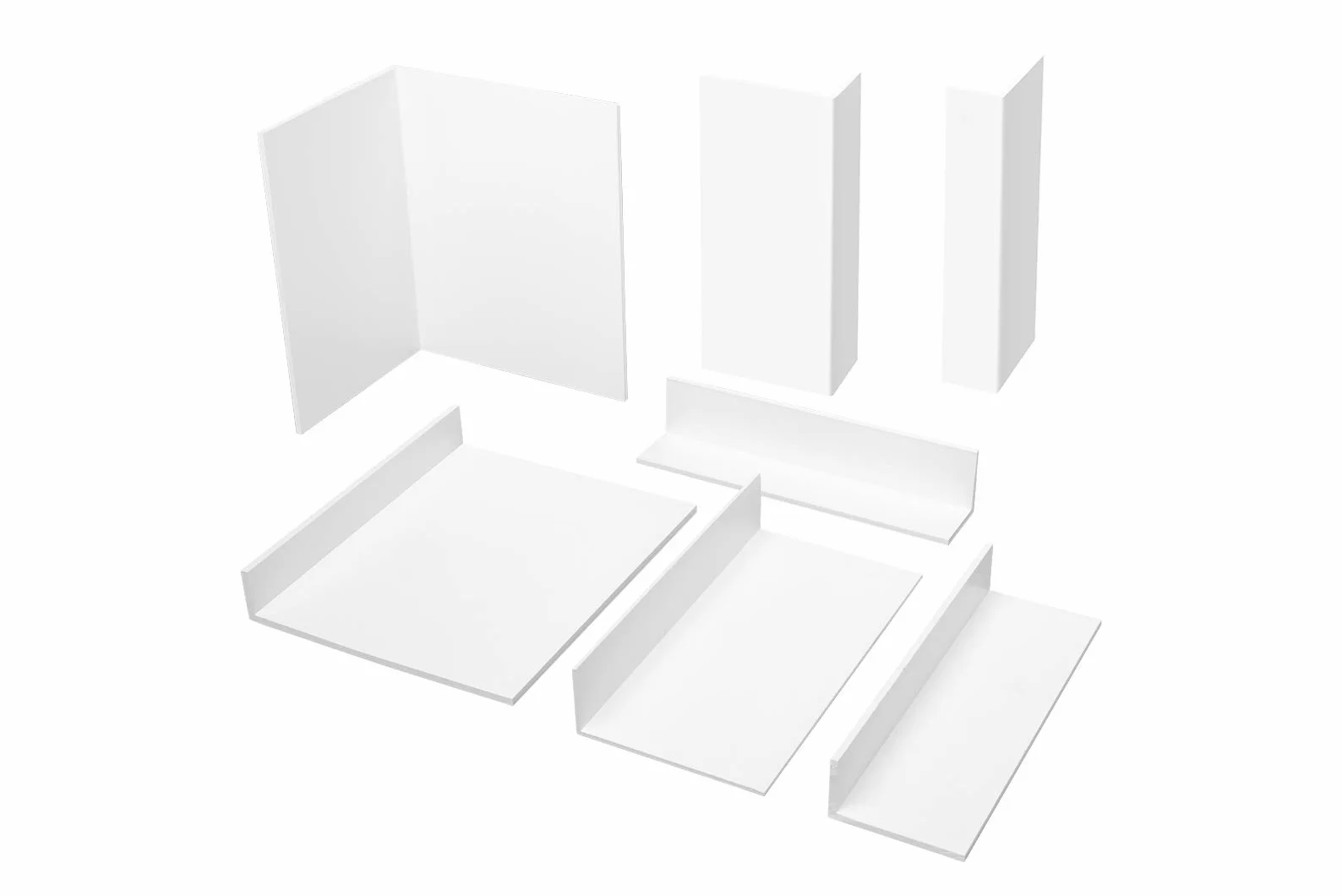 2 Meter | Eckprofile | Winkel ungleichschenklig | Auswahl | 3-4mm | PVC | HJ 338