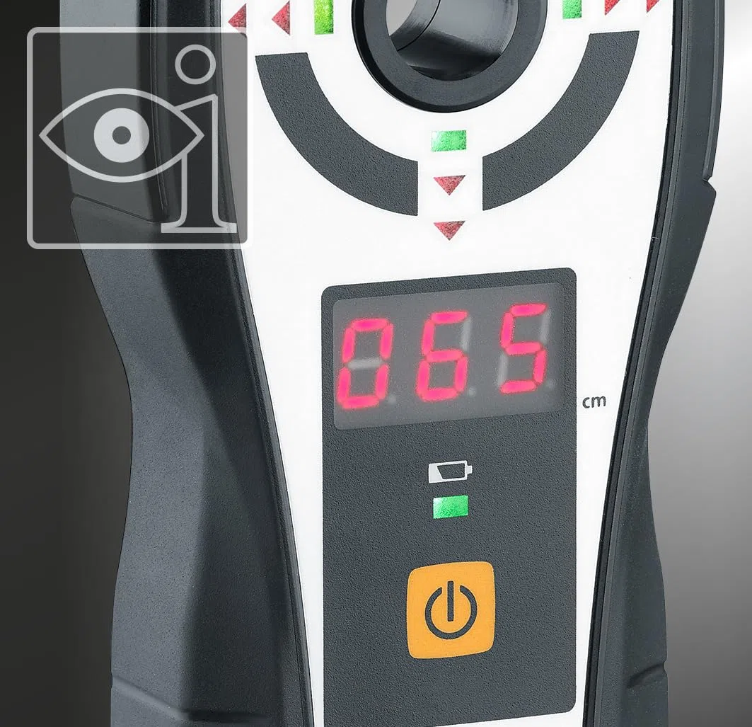 Laserliner Bohrführungsgerät, CenterScanner Compact, Sender & Empfänger | Präzise Bohrhilfe zur Bestimmung von Ein- & Austrittspunkten bei Wand- und Deckenbohrungen, Tiefenmessung bis 150 cm