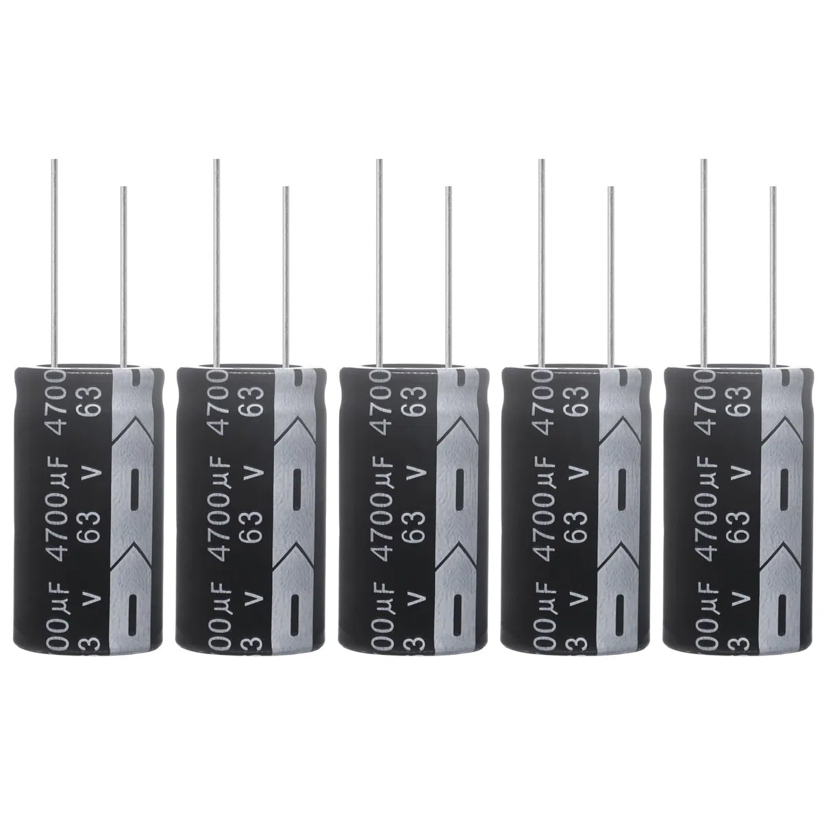 4700uF 63V 22x40mm Electrolytic Capacitor 4700 UF MFD 63 Volt 0.87x1.57in Aluminum Capacitors (Pack of 5) Capacitance Meters