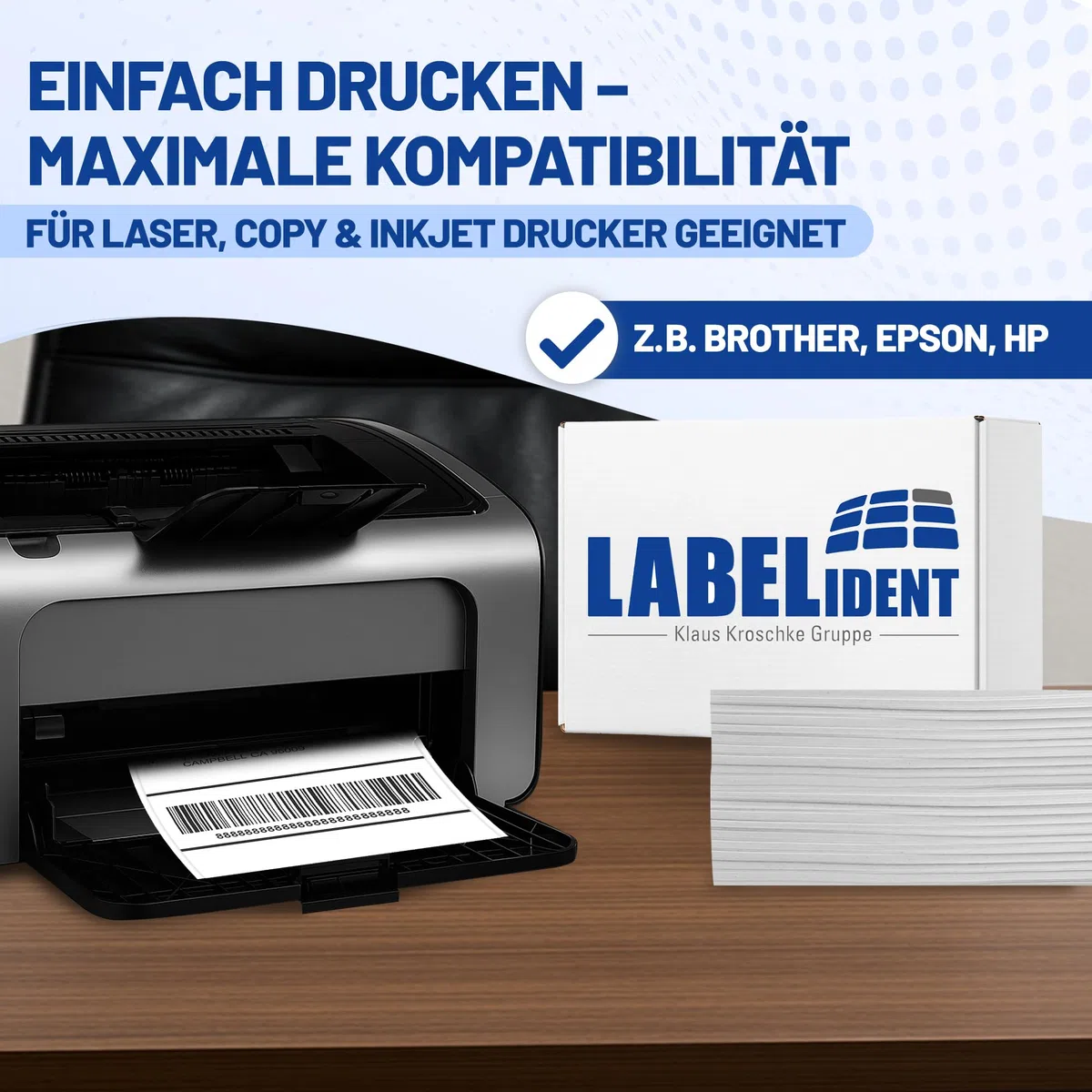 Labelident Versandetiketten auf DIN A5 Bogen, weiß - 210 x 148 mm - 1.000 Papier Etiketten auf 1.000 Blatt, selbstklebende Versandlabels A5 für DHL, DPD, Fedex, GLS, Hermes, UPS