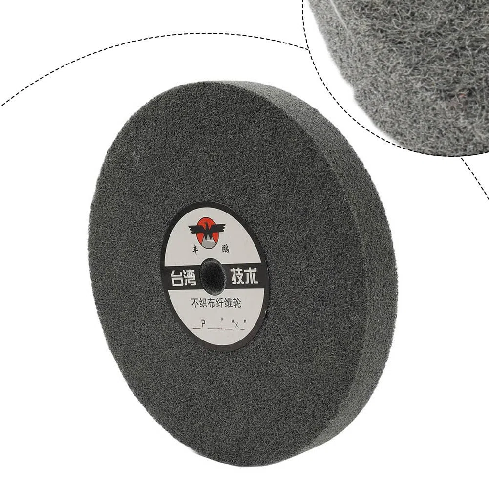 YFUK 1 stück 200x25x16mm Faser Polieren Nylon Rad Polieren Schleifen Pad Entgraten Schleif Scheibe 7P Grau