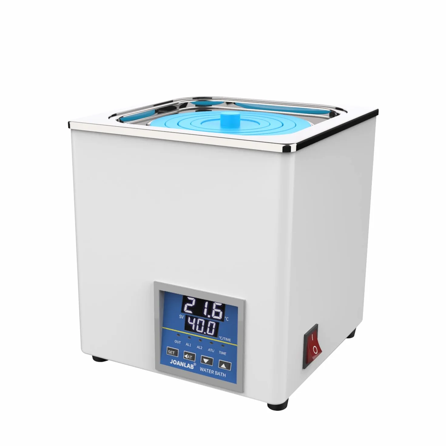 JOANLAB Laborwasserbad 3L, 300W - Einzelöffnung, Edelstahl - Präzises Thermostat ±0,1°C - Timer 0-99 Min - LED Display