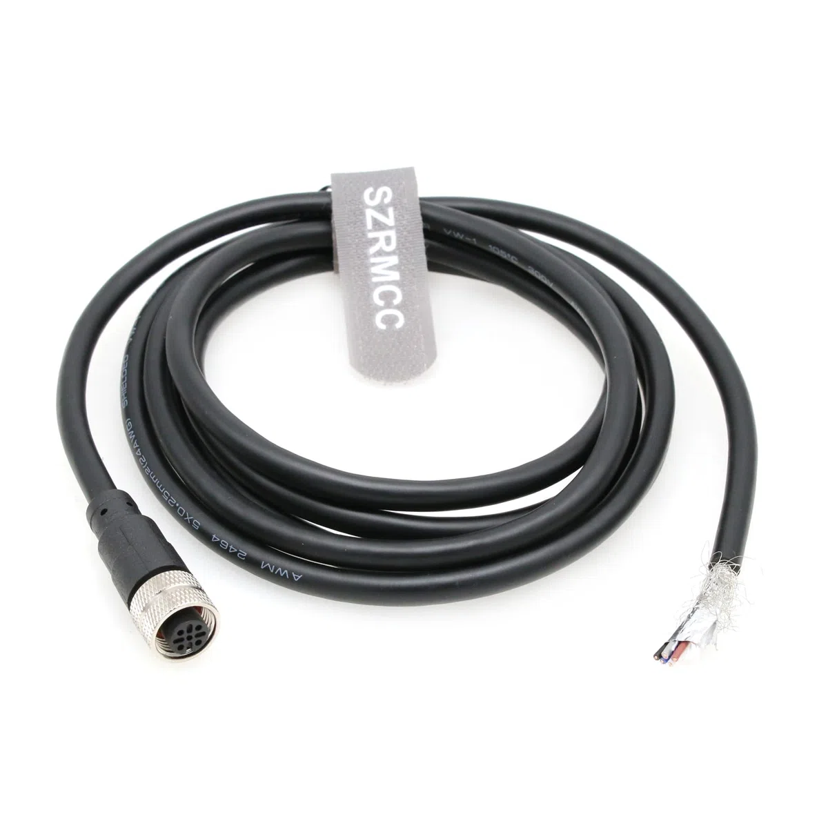 SZRMCC M12 A Code 5-polige Buchse auf Öffnen Sensorkabel IO-Link Geschirmtes Elektrisches Kabel für EtherCAT Profinet Master-Modul, Industrielle Automatisierung (5m)