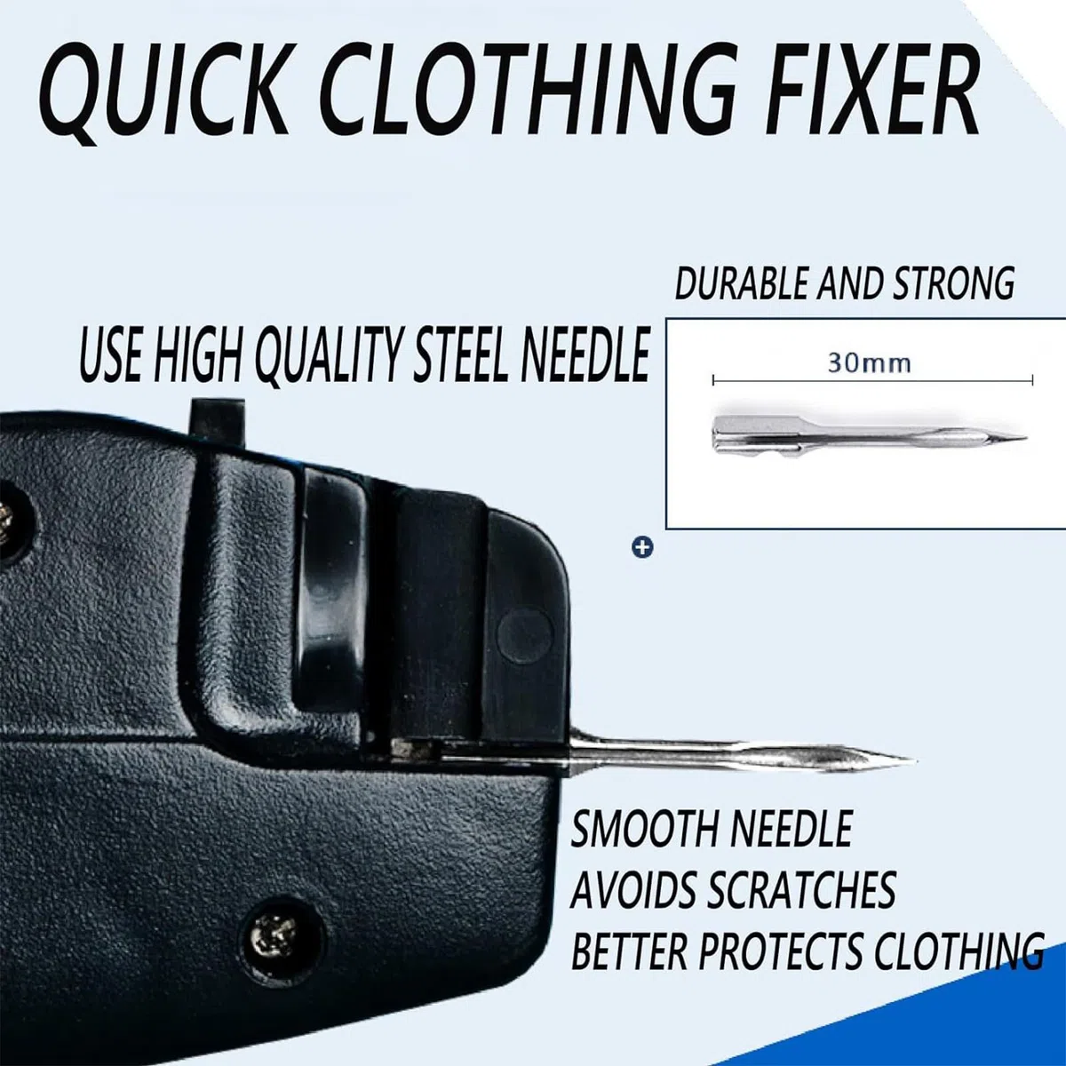 Stitchy Schnelles Fixiergerät für Kleidung, Handnähmaschine Stitchy Quick Clothing Fixer, Stitchy Pistole Quilt Tackerpistole, Mikro Stichpistole, Mikro Tagging-Stichwerkzeug für Kleidung (Schwarz)
