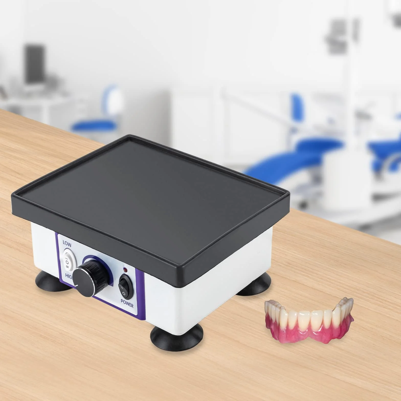 Dental Gipsrüttler, Oszillator Vibrationsplatte 220V 120W, Zahntechnik Gipsrüttler, Rechteckig Vibrator Shaker, Dental Lab Ausrüstung für Zahnärzte