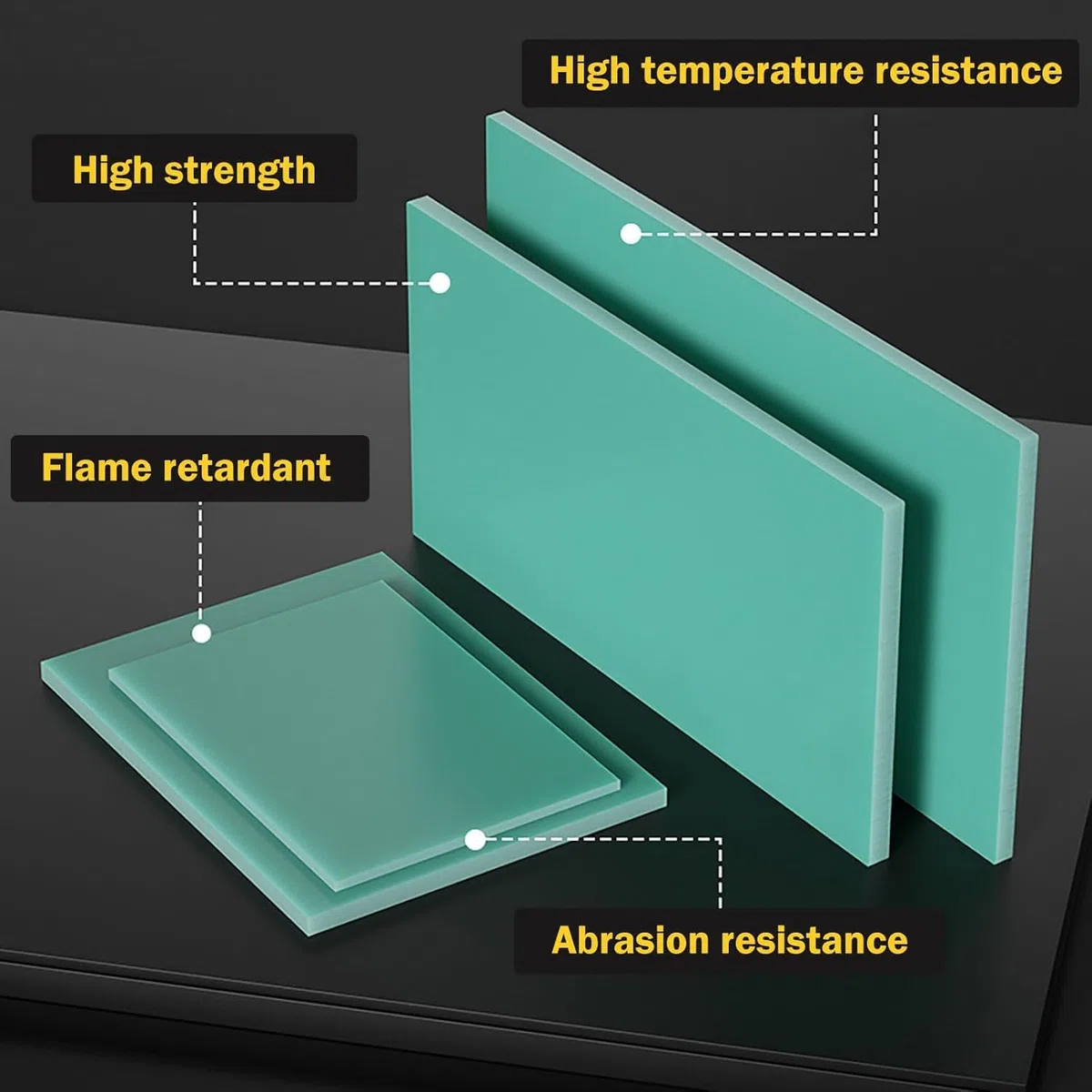 2 Stück FR4 Glasfaserplatten 3024 Epoxidharzplatten Faserisolierplatte for elektrische Isolierung DIY Prototyping Reparatur G10 Panel(200 * 200 * 2mm)