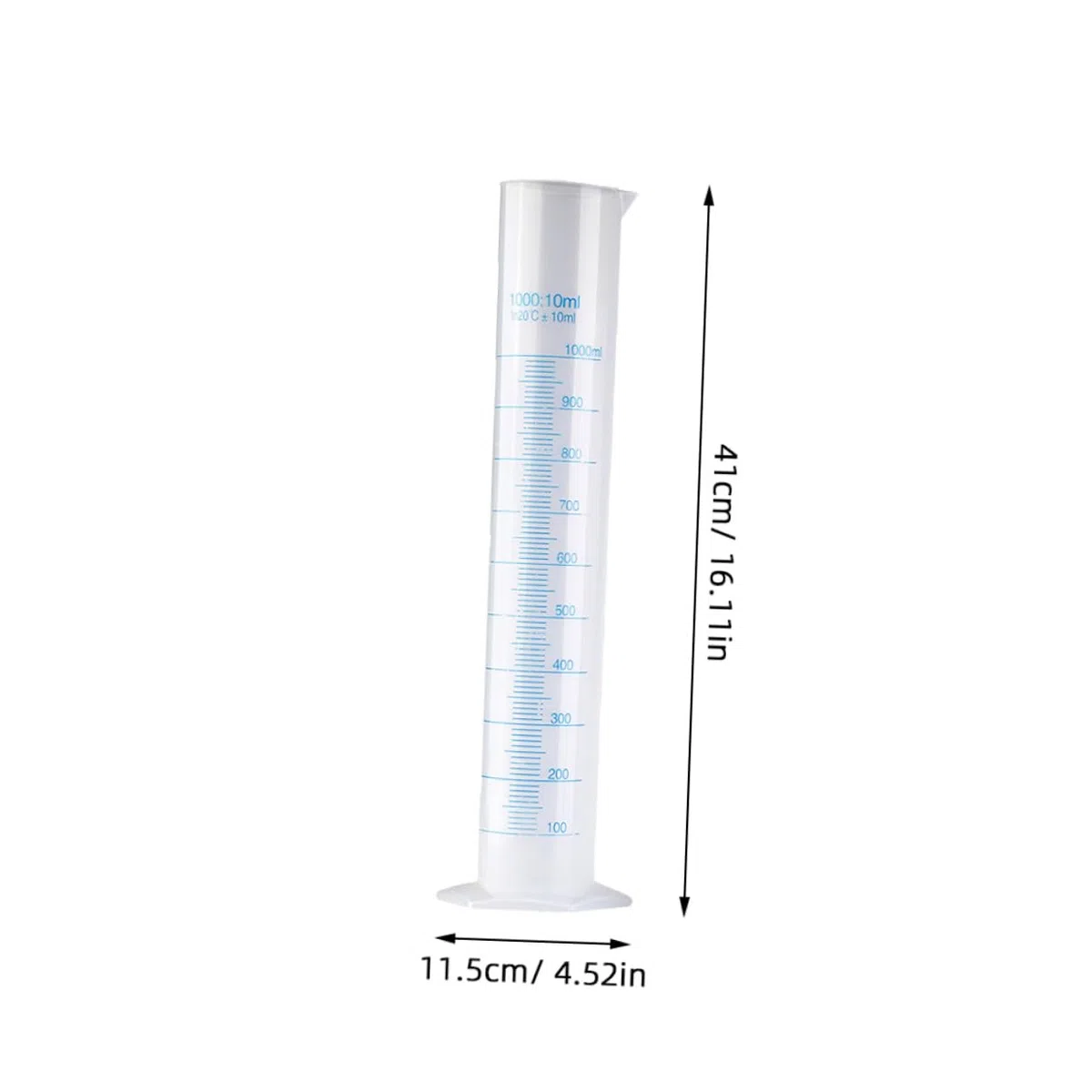 FOMIYES Praktischer Messbecher 5-Teiliges Messzylinder-Set Kunststoff - 50 Ml / 100 Ml / 250 Ml / 500 Ml / 1000 Ml Messzylinder Sicherheitszylinder für Labor Messzylinder Kunststoff