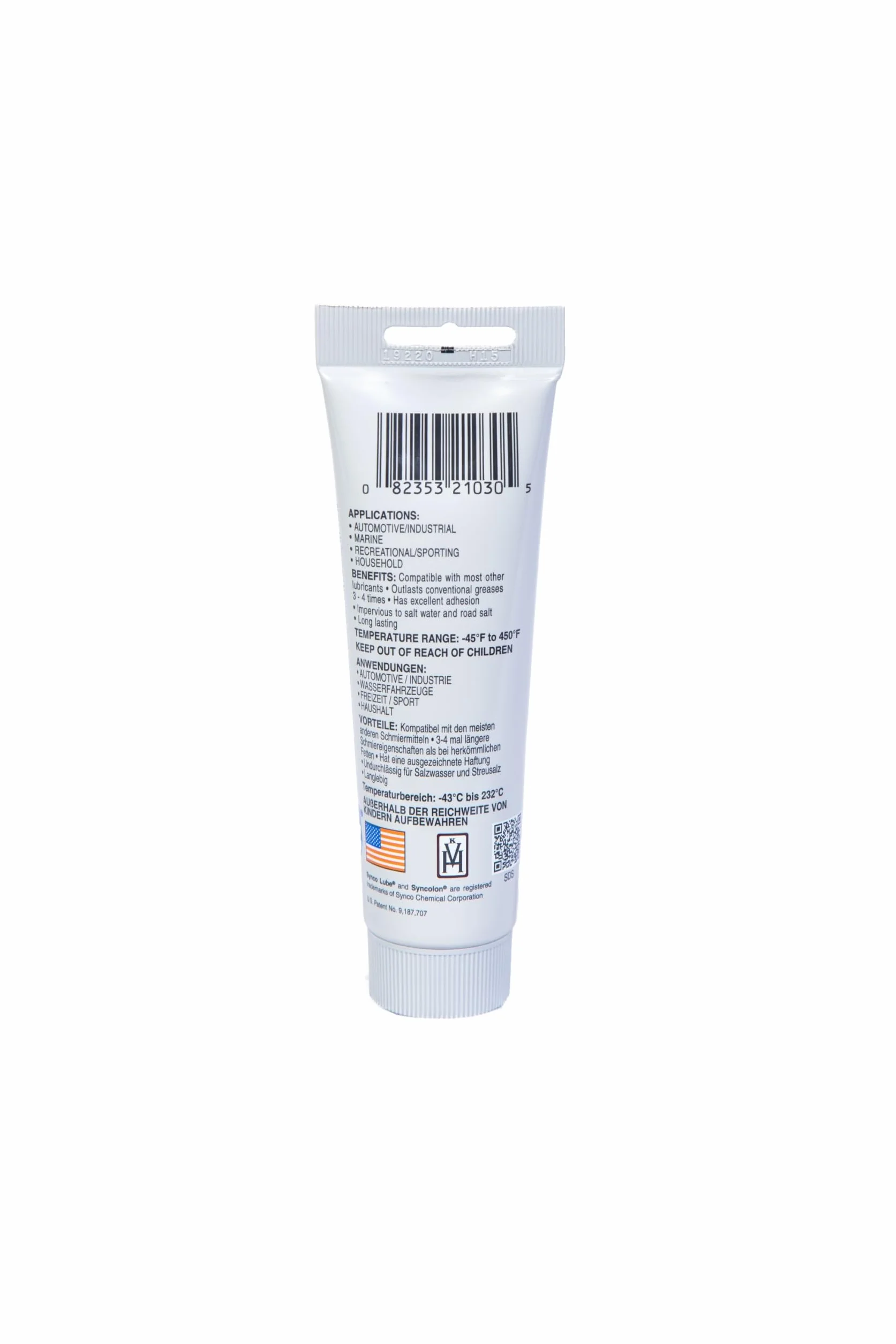 Super Synco Lube 21030 - Synthetisches Mehrzweckfett mit Syncolon (PTFE), 85g Tube + 10201 Aufsatz/Applicator