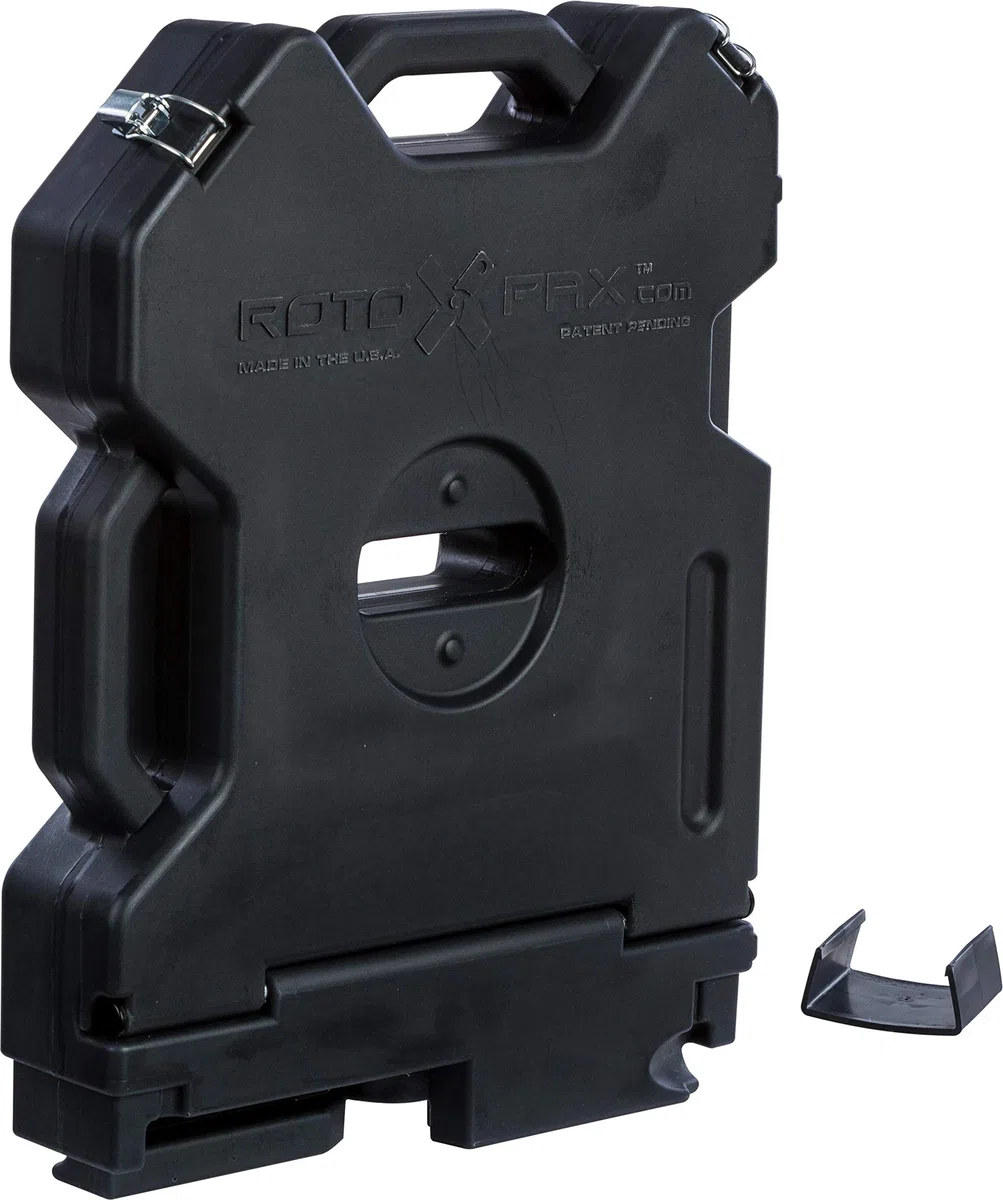 RotopaX 2-Gallonen Treibstoffbehälter aus Polyethylen hoher Dichte (HDPE), Schwarz