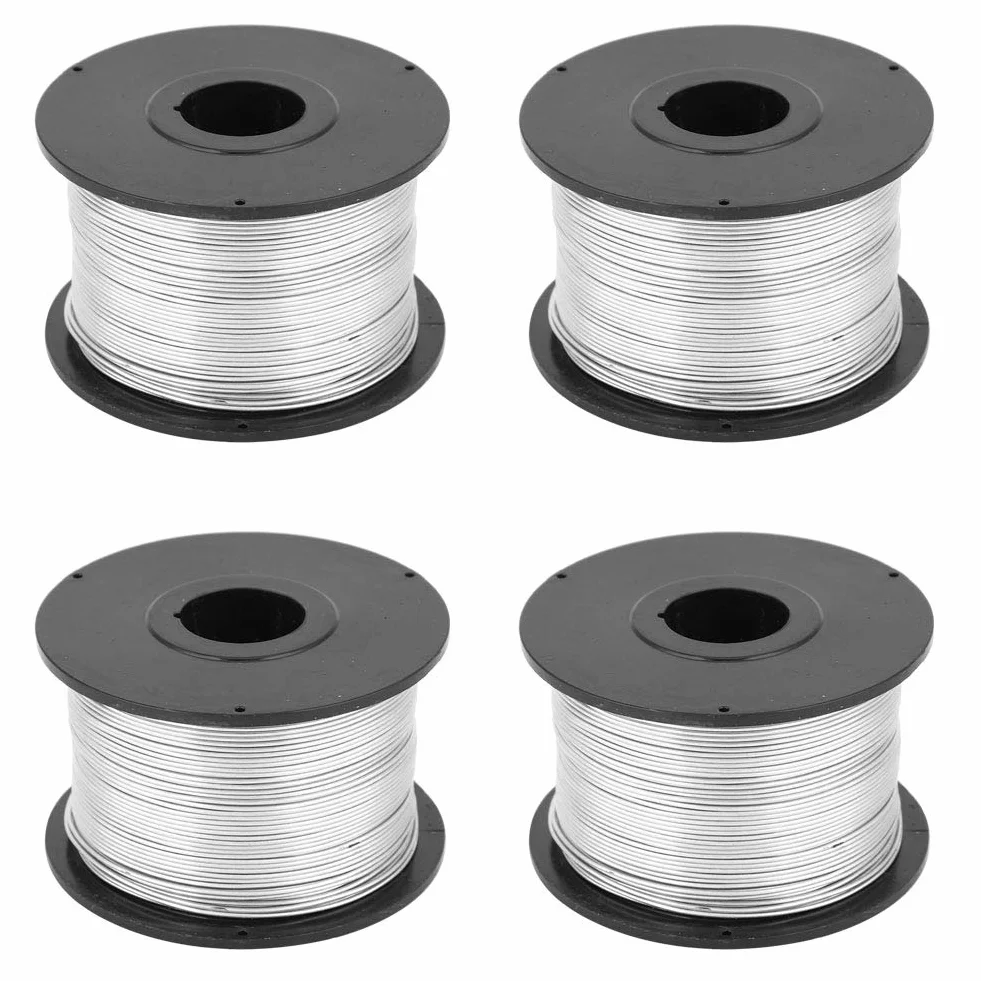 Ejoyous 4 Rollen Tie Wire Coil, 110m 0.8mm Bindedraht Stahl Bewehrungsdrahtspule für automatische Bindemaschine Elektrische Geräte liefert Reinforcement Tying Wire