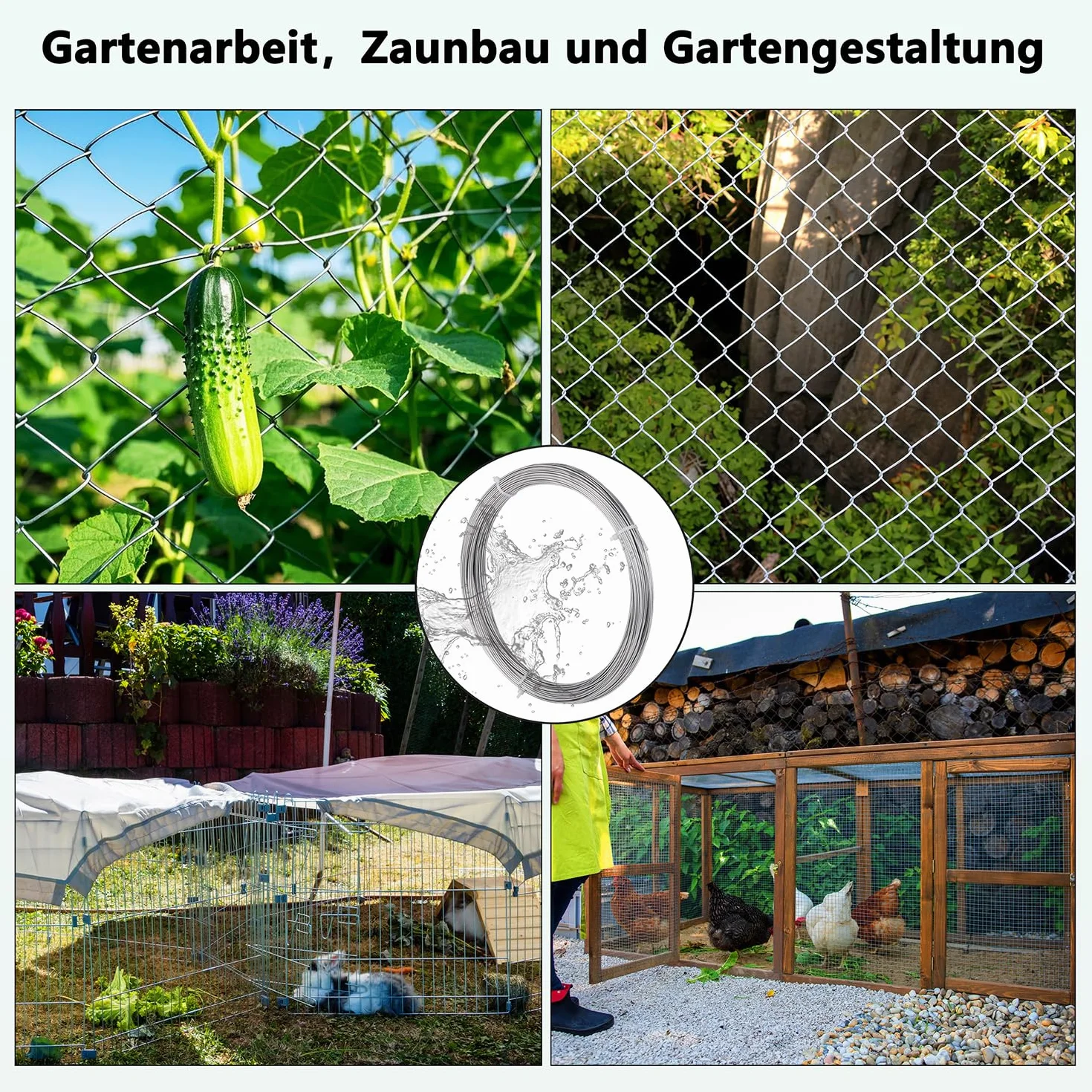 304 Edelstahldraht 25 Meter, Ø 2 mm Silber Basteldraht, Harter Draht, Gerader Draht, Modellierdraht Rostfrei Edelstahl für DIY-Bastelarbeiten Gartenverkabelung