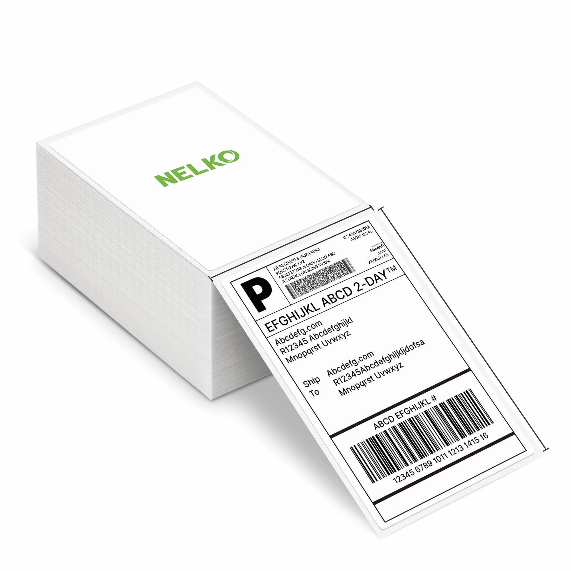 Thermodirekt-Versandetiketten (500 Stück, 10,2 x 15,2 cm), Nelko Thermo-Etiketten für Thermodrucker, kommerzielle Qualität