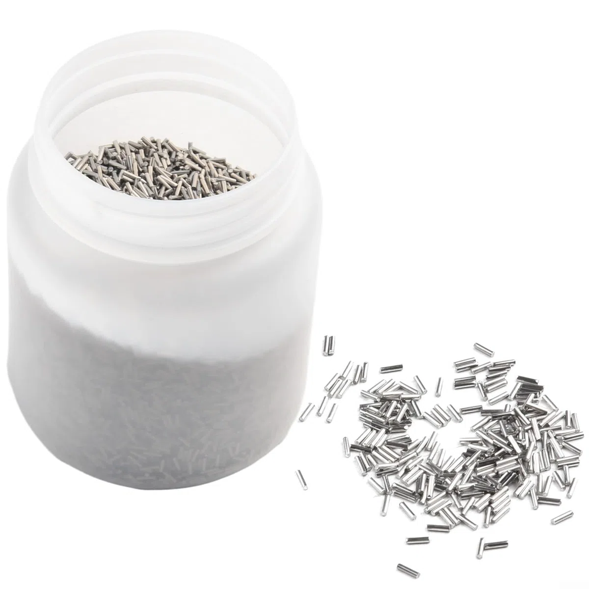 Importierte magnetische Stahlstifte, 1 kg Edelstahl, lange Lebensdauer, 1 kg für rotierende und magnetische Becher, Polierstifte Edelstahl-Endstifte für magnetische (1,2 × 5 mm)
